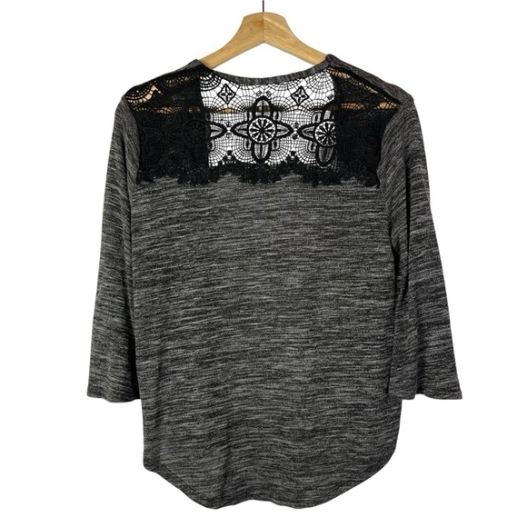 Time and Tru Heather Gray Open Front Lightweight Cardigan S - Picture 2 of 4